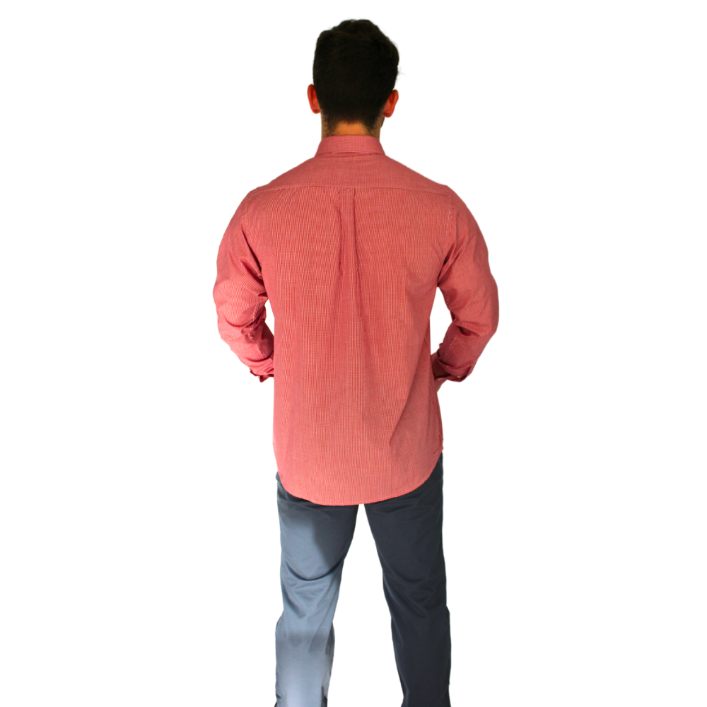 CAMISA MANGA LARGA CHECK ROJO