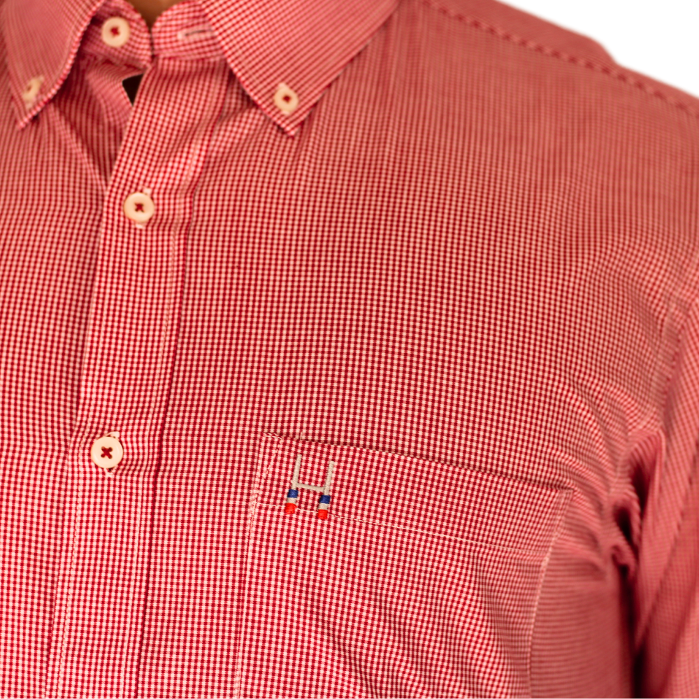 CAMISA MANGA LARGA CHECK ROJO