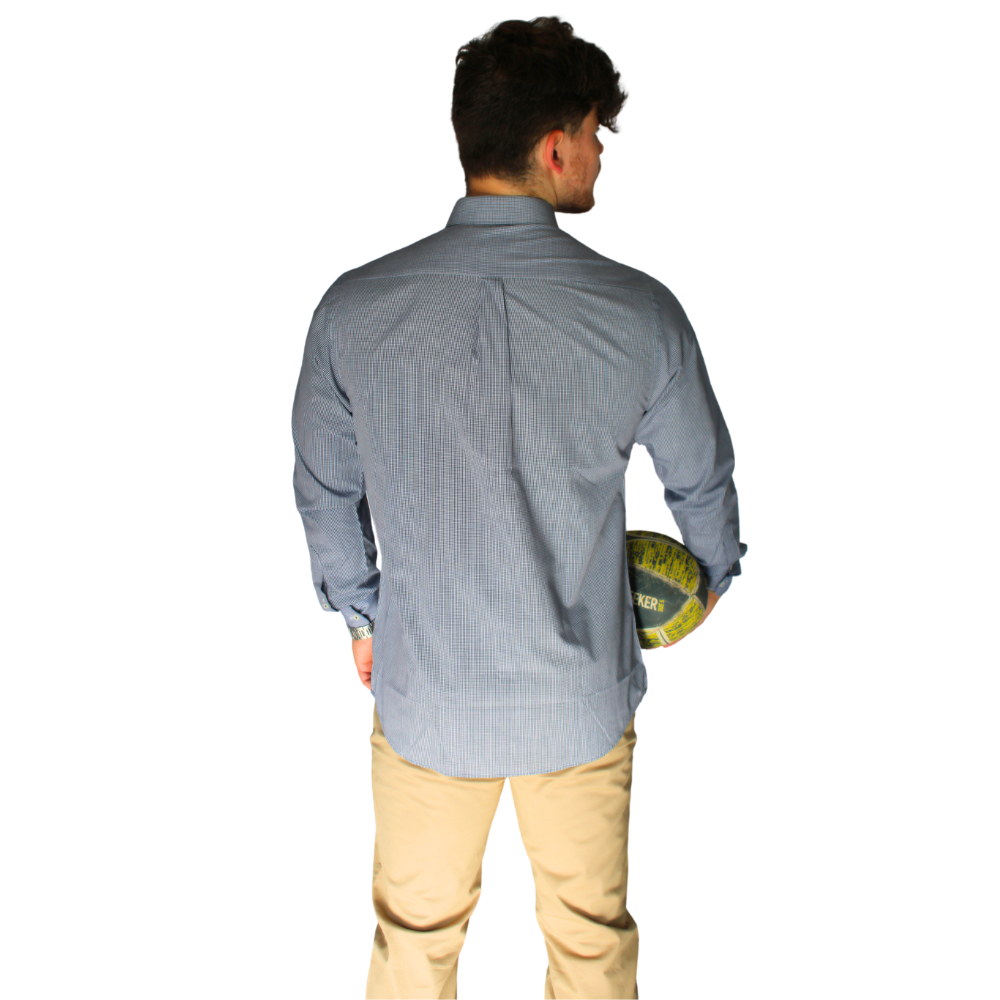 CAMISA MANGA LARGA CHECK AZUL