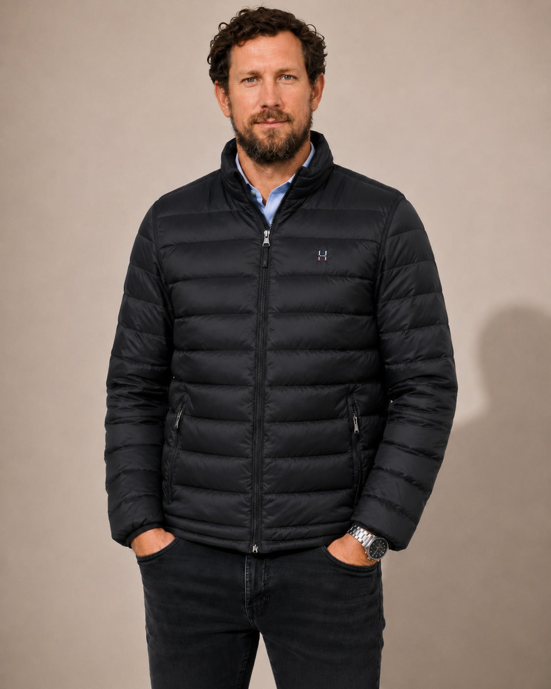 PARKA MANGA LARGA BLACK