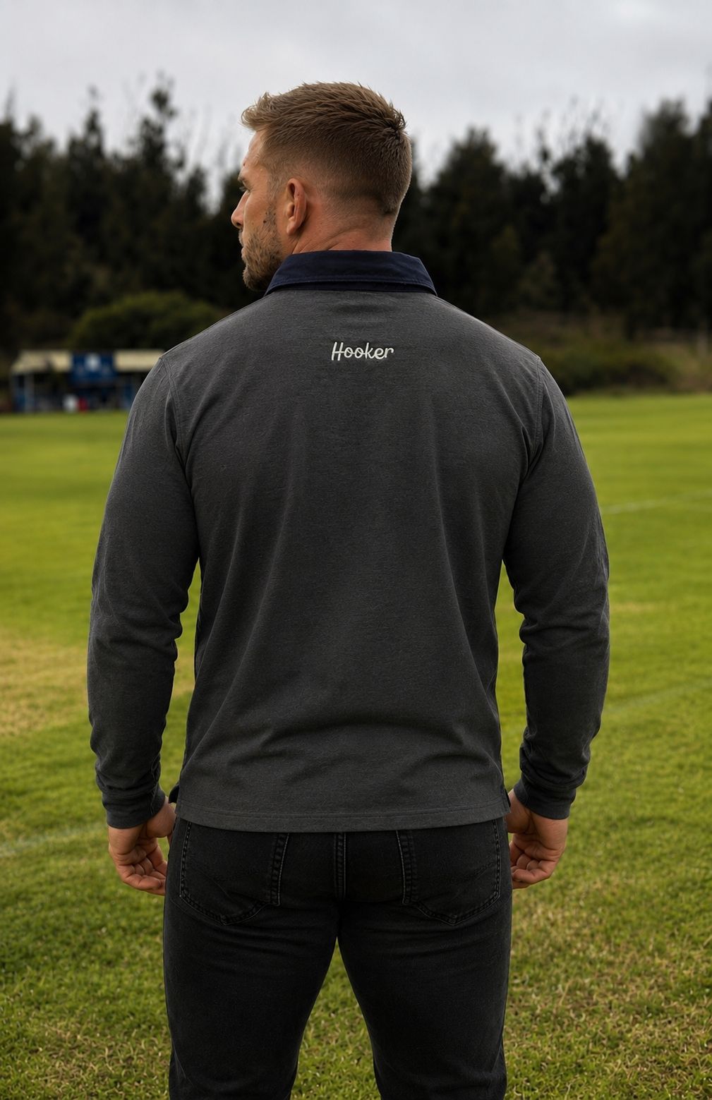 POLERA RUGBY GRIS