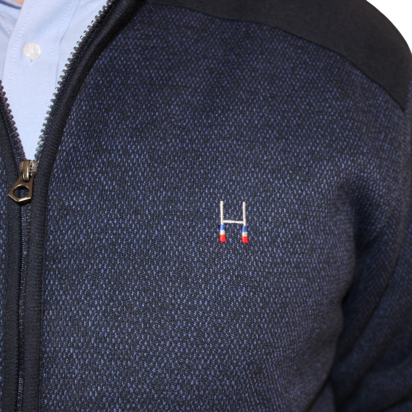 SWEATER FULL ZIPPER AZUL