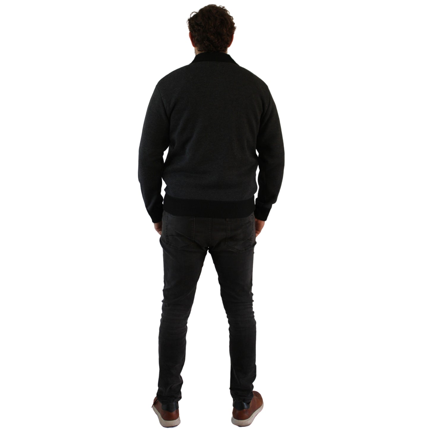SWEATER FULL ZIPPER BLACK