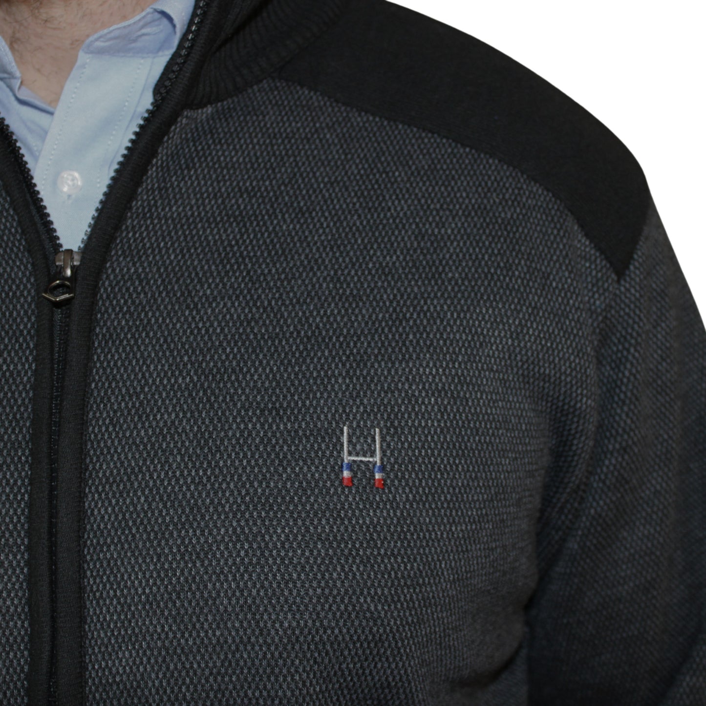 SWEATER FULL ZIPPER BLACK
