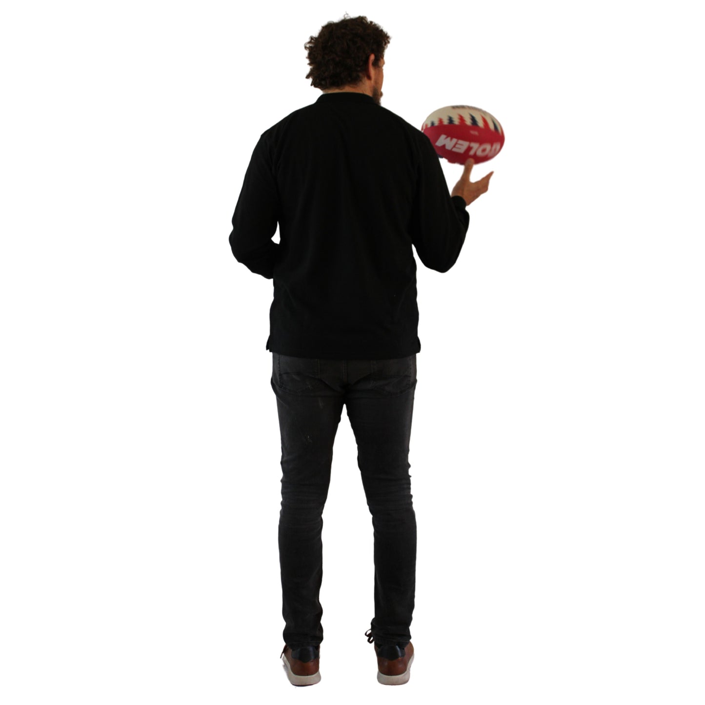 POLERA PIQUE MANGA LARGA RUGBY CLASSIC BLACK