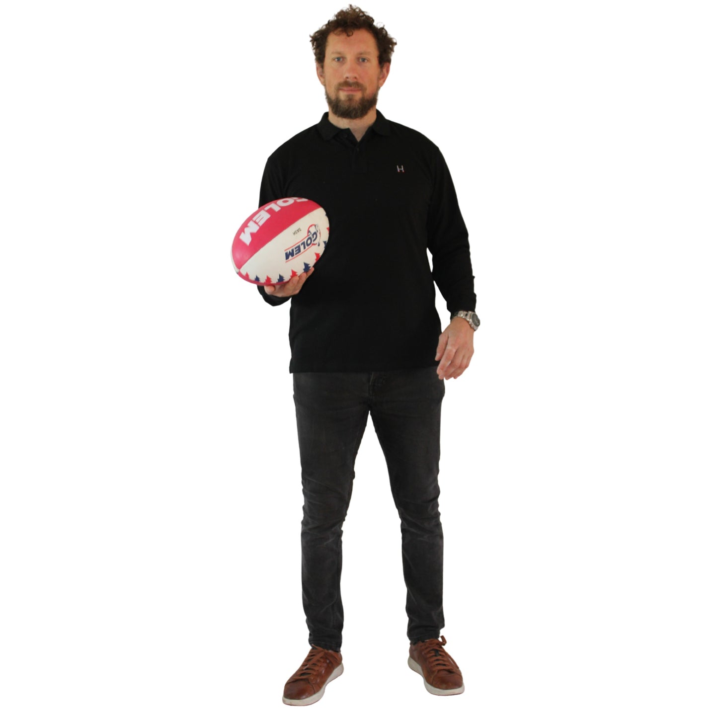 POLERA PIQUE MANGA LARGA RUGBY CLASSIC BLACK