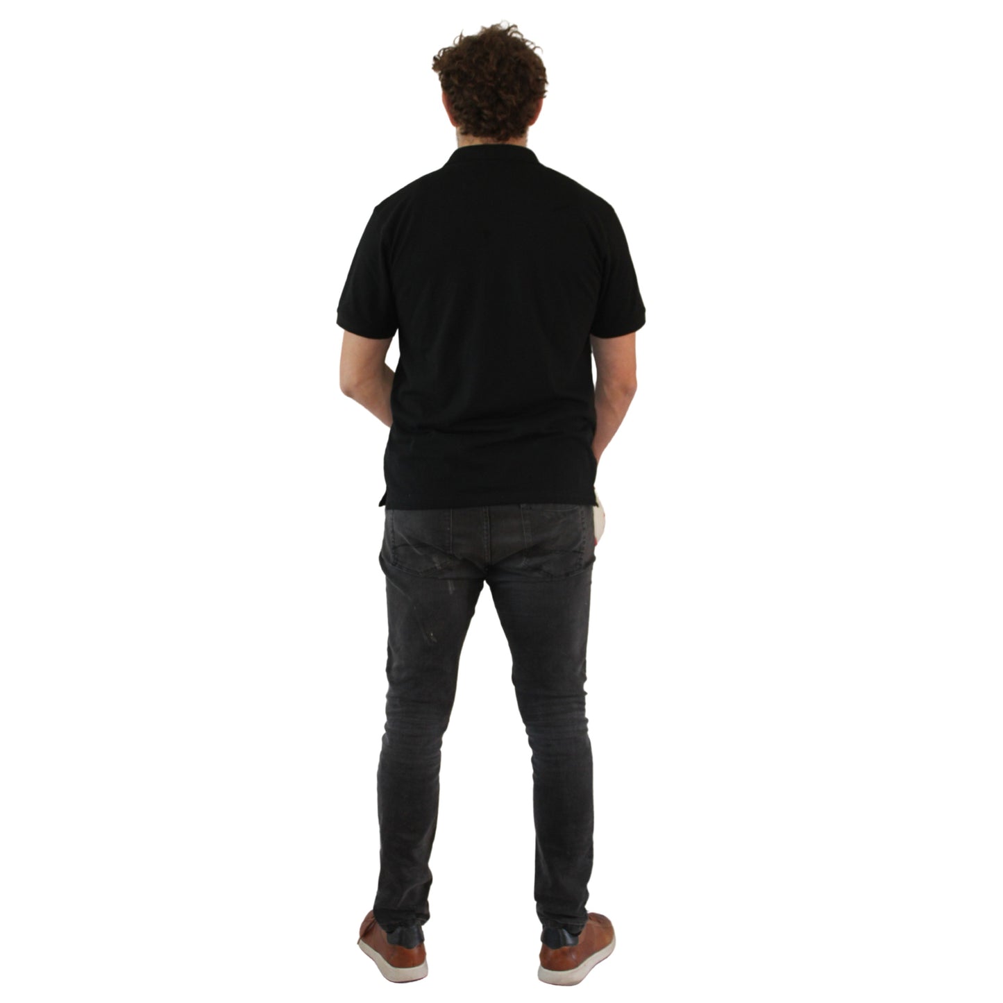 POLERA PIQUE MANGA CORTA RUGBY CLASSIC BLACK