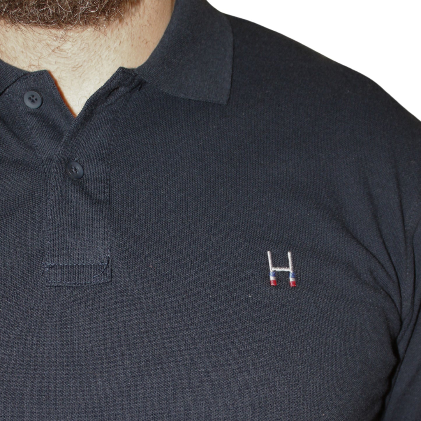 POLERA PIQUE MANGA CORTA AZUL MARINO