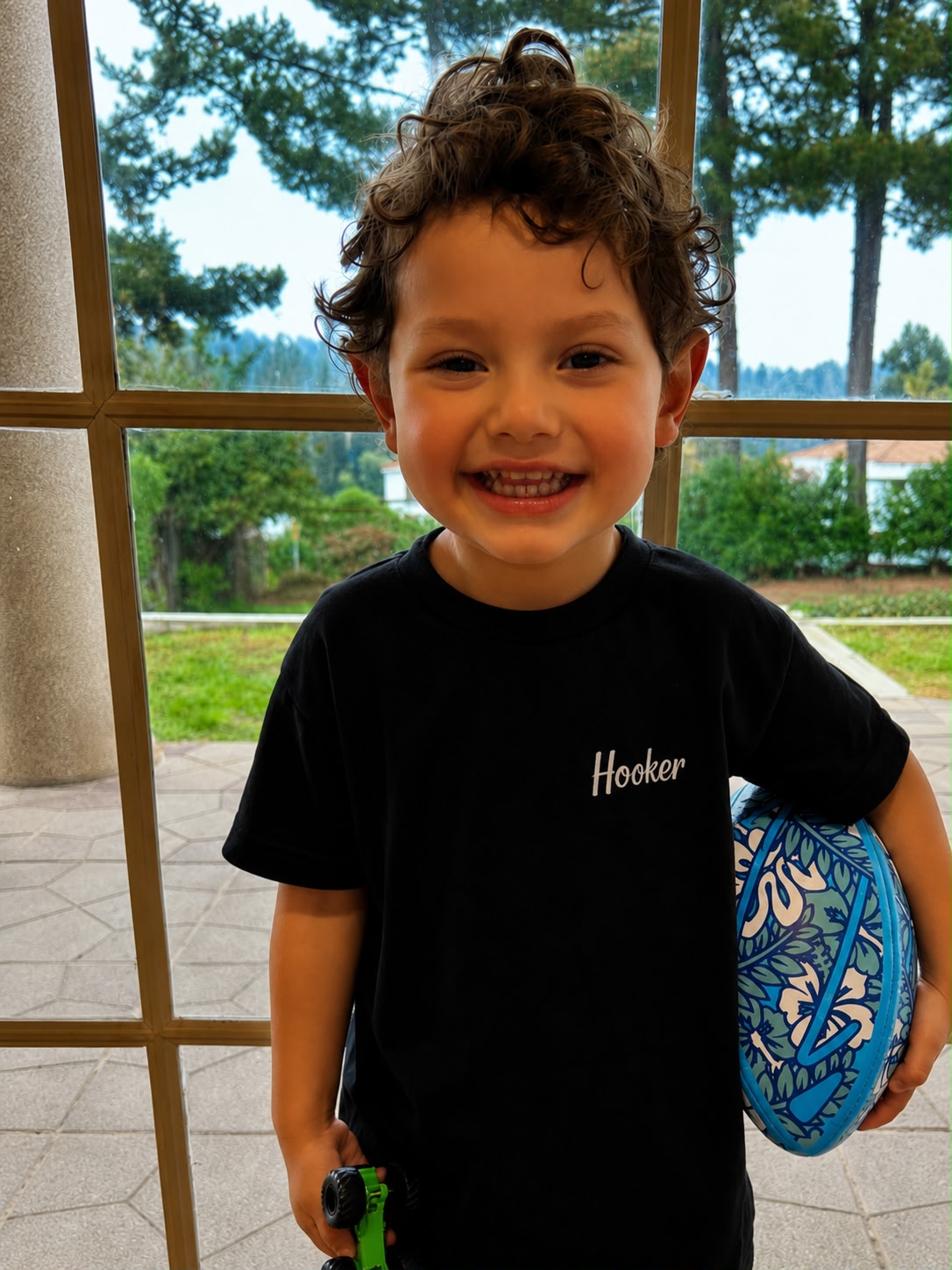 POLERA TRY GUARD BACK KIDS NEGRO