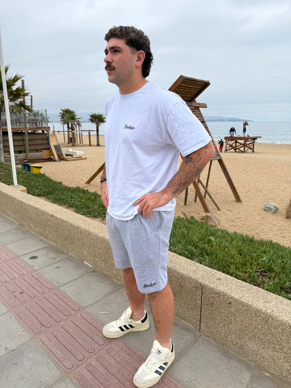 BERMUDA JOGGER GRIS MELANGE