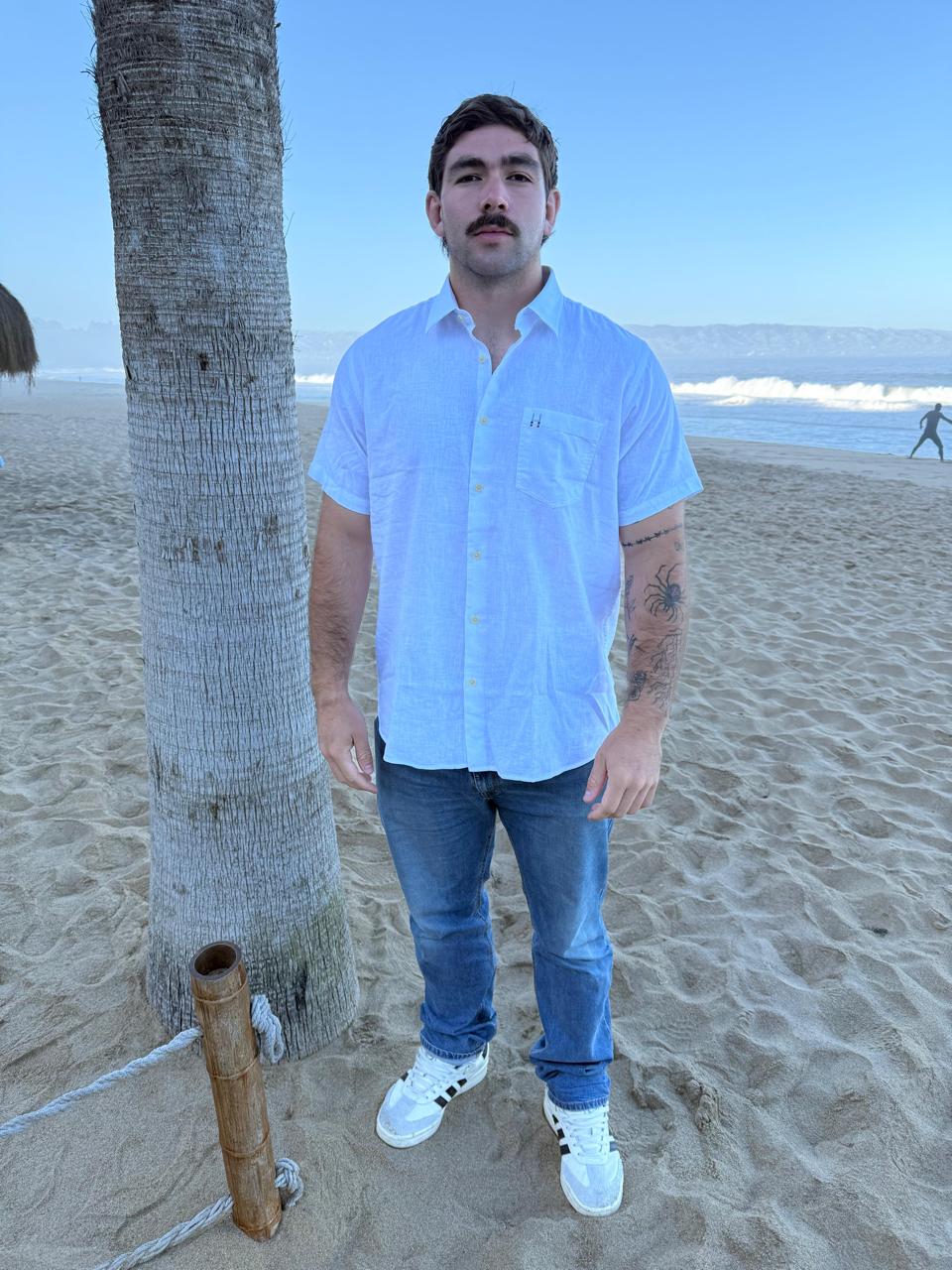 CAMISA LINO MC BLANCO