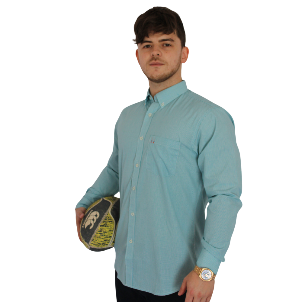 CAMISA MANGA LARGA CHECK VERDE