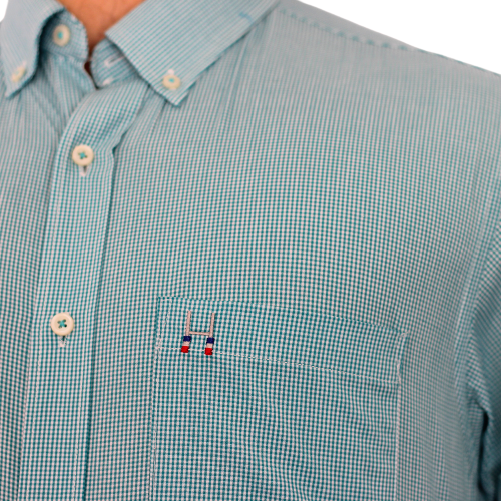 CAMISA MANGA LARGA CHECK VERDE