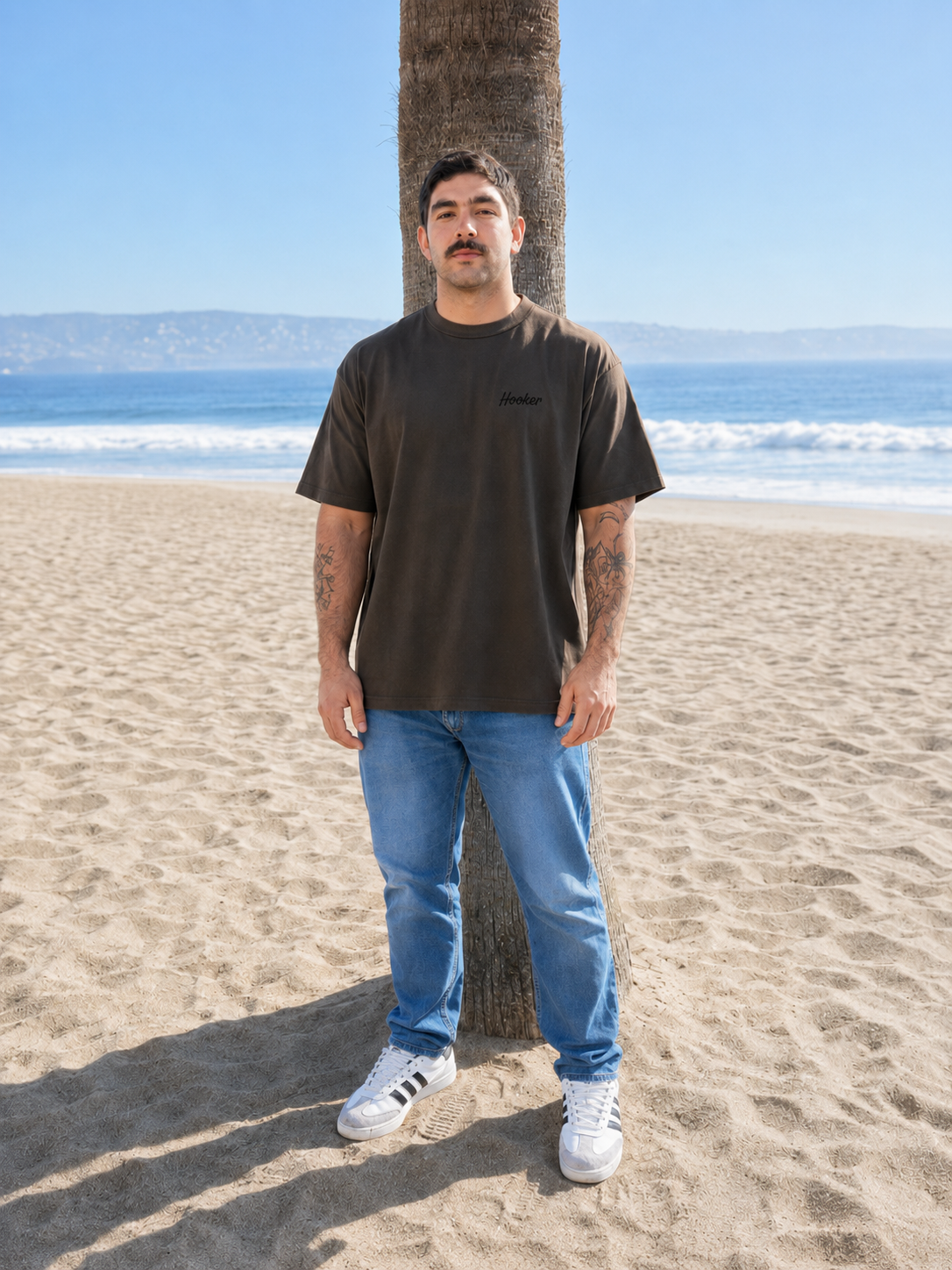 POLERA BASICA OVERSIZE CAFE