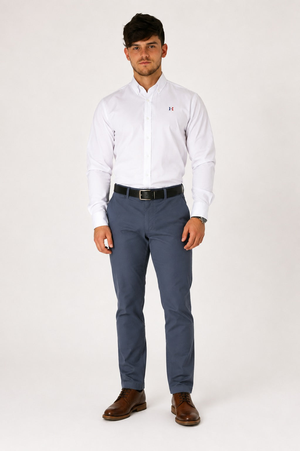 PANTALÓN CASUAL SLIM AZUL PIEDRA