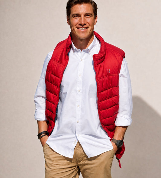 PARKA SIN MANGA ROJO