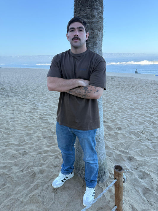 POLERA BASICA OVERSIZE CAFE