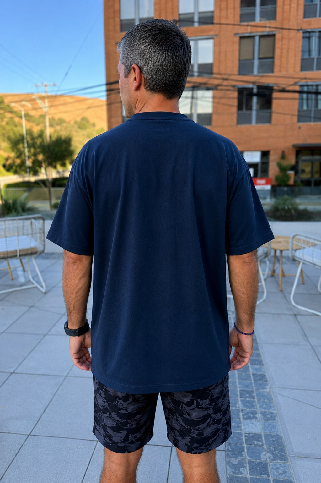 POLERA BASICA OVERSIZE AZUL MARINO