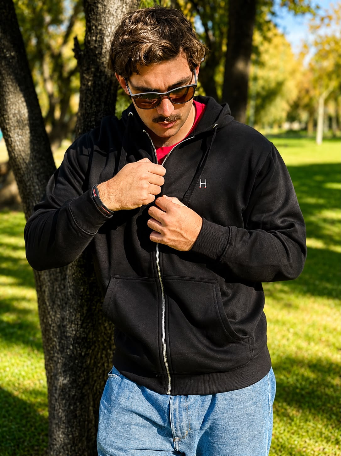 POLERON ESSENTIAL FULL ZIPPER BLACK