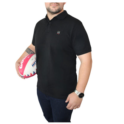 Polera Pique Manga Corta Negro