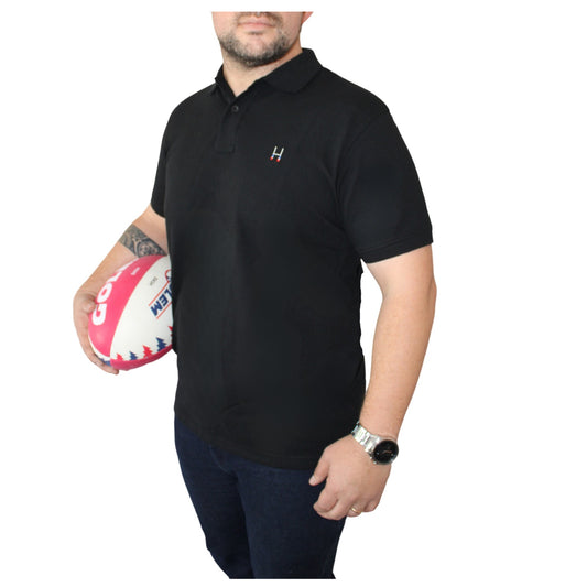 Polera Pique Manga Corta Negro