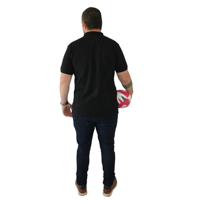 Polera Pique Manga Corta Negro