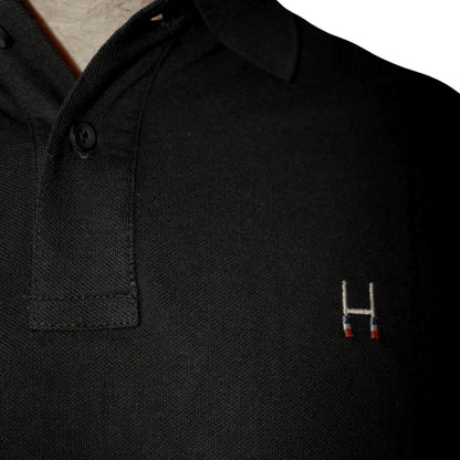 Polera Pique Manga Corta Negro