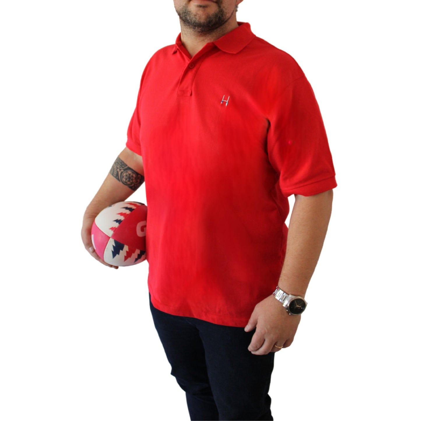 Polera Pique Manga Corta Rojo