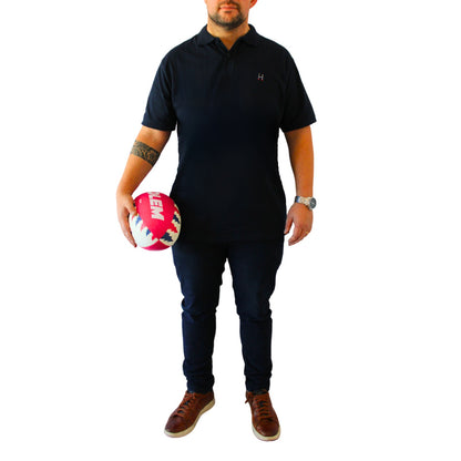 Polera Pique Manga Corta Azul Marino