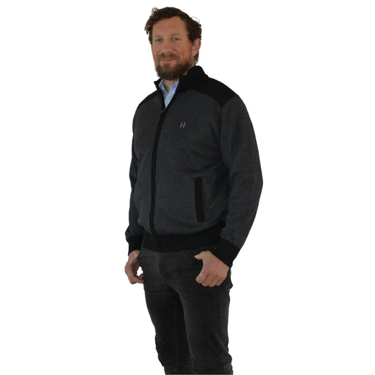 SWEATER FULL ZIPPER BLACK