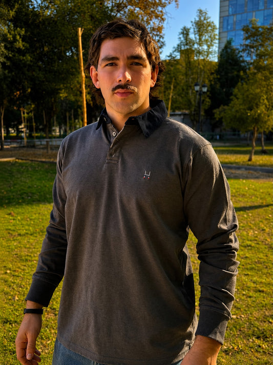 POLERA RUGBY GRIS