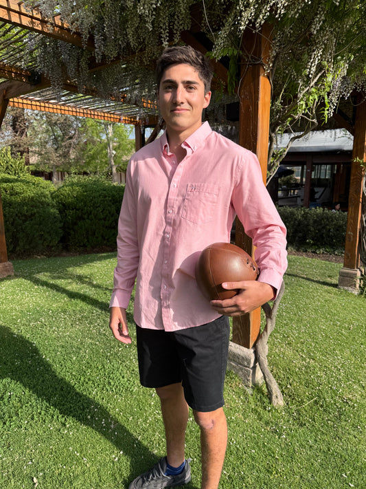 CAMISA MANGA LARGA LINO ROSADO